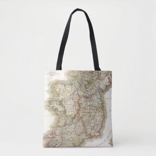 Ireland map tote bag