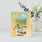 Ireland map vintage travel poster (Standing Front)