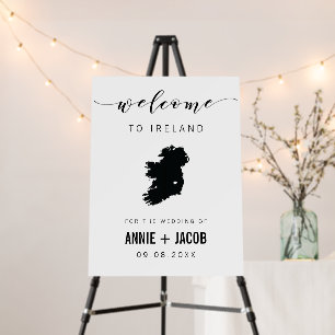 Ireland Map Wedding Welcome Sign, Irish Wedding Foam Board
