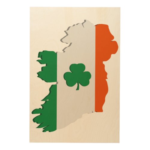 Ireland map wood wall decor