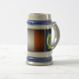 Ireland National flag, Harp, green shamrocks Beer Stein