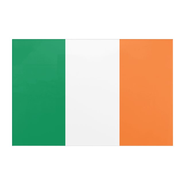 Ireland National Flag, Irish standard, Banner Acrylic Print (Front)