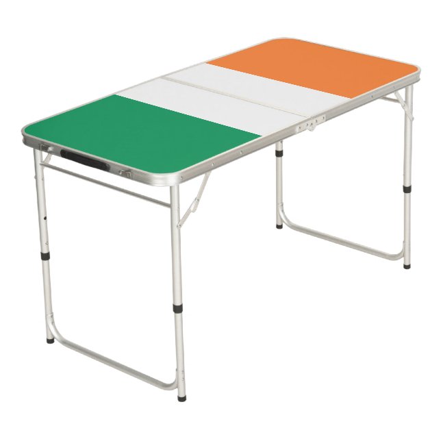 Ireland National Flag, Irish standard, Banner Beer Pong Table (Angled)