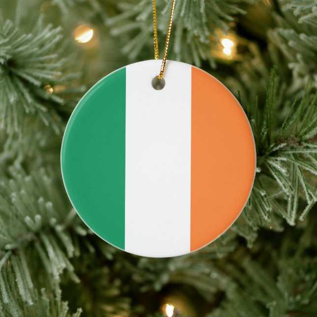 Ireland National Flag, Irish standard, Banner Ceramic Ornament (Tree)