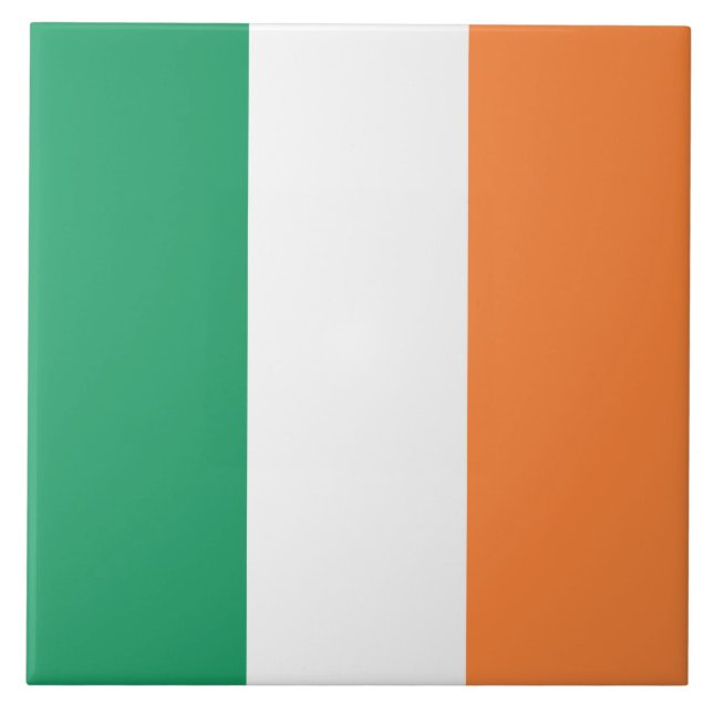 Ireland National Flag, Irish standard, Banner Ceramic Tile (Front)