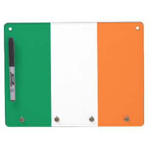 Ireland National Flag, Irish standard, Banner Dry Erase Board With Keychain Holder