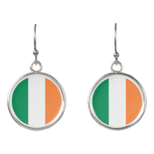 Ireland National Flag, Irish standard, Banner Earrings