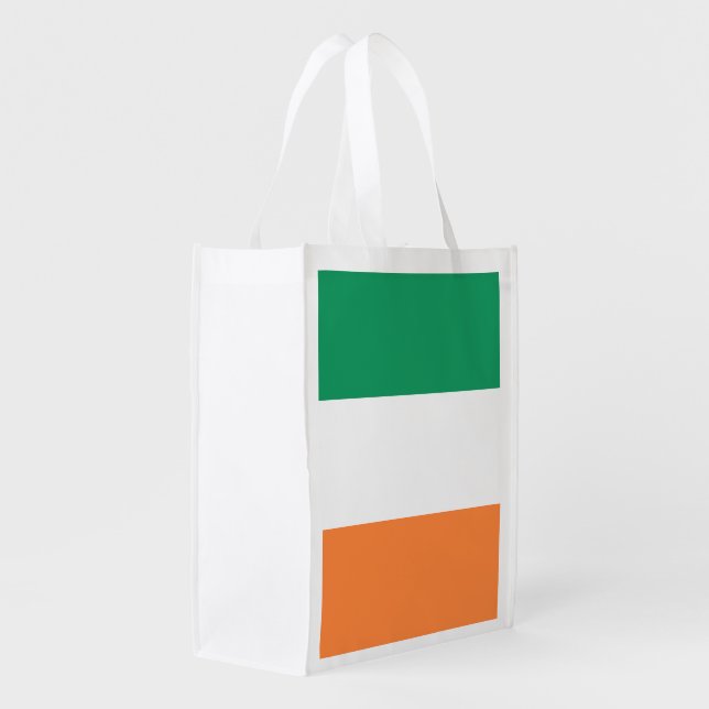 Ireland National Flag, Irish standard, Banner Grocery Bag (Back Side)