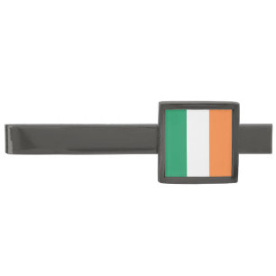 Ireland National Flag, Irish standard, Banner Gunmetal Finish Tie Bar