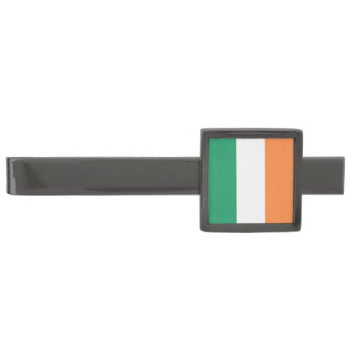 Ireland National Flag Irish standard Banner Gunmetal Finish Tie Bar