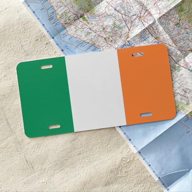 Ireland National Flag, Irish standard, Banner License Plate (In Situ)