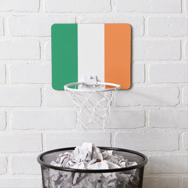 Ireland National Flag, Irish standard, Banner Mini Basketball Hoop (In Situ)