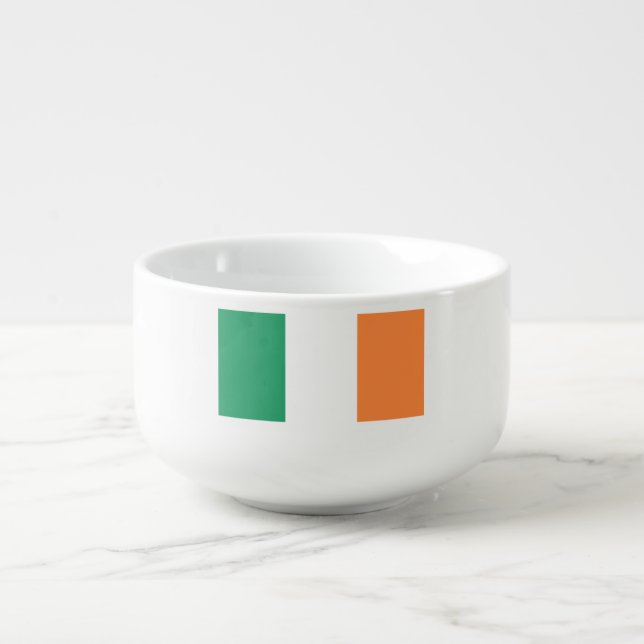 Ireland National Flag, Irish standard, Banner Soup Mug (Front)