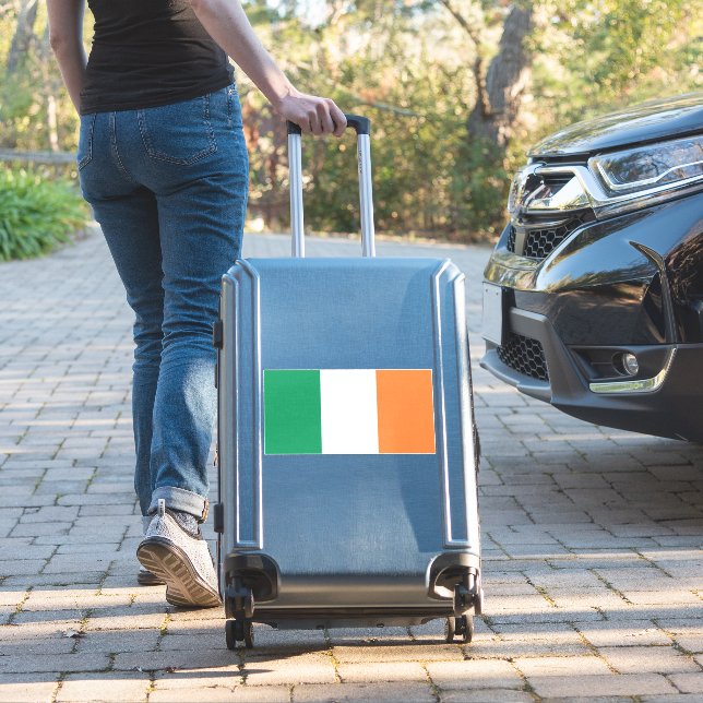 Ireland National Flag, Irish standard, Banner Sticker (Suitcase Insitu)