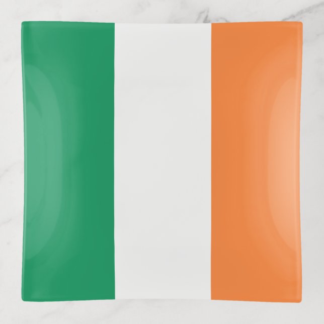 Ireland National Flag, Irish standard, Banner Trinket Tray (Front)