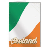 Ireland National Flag retro travel poster (Front)