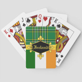 Ireland National Tartan,flag, Customize with name Poker Cards