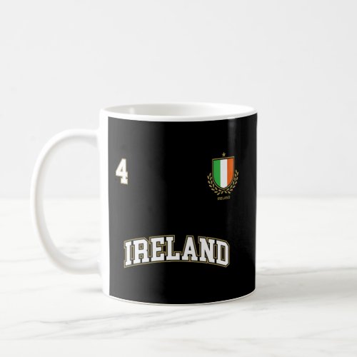 Ireland Number 4 Soccer Team Sports Irish Flag Coffee Mug