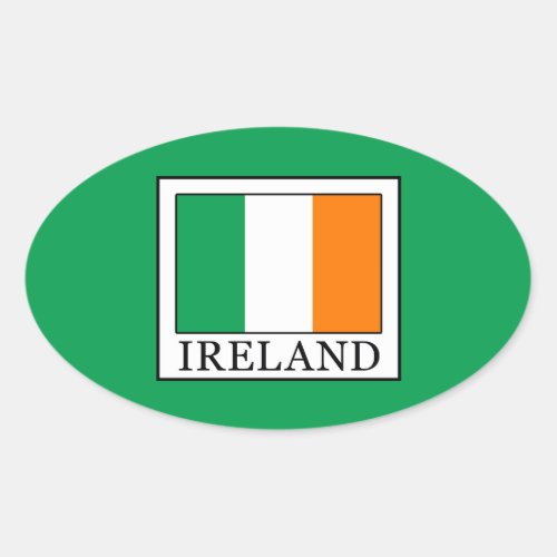 Ireland Oval Sticker