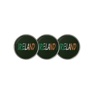 Ireland overlaid on Irish flag bmt Golf Ball Marker