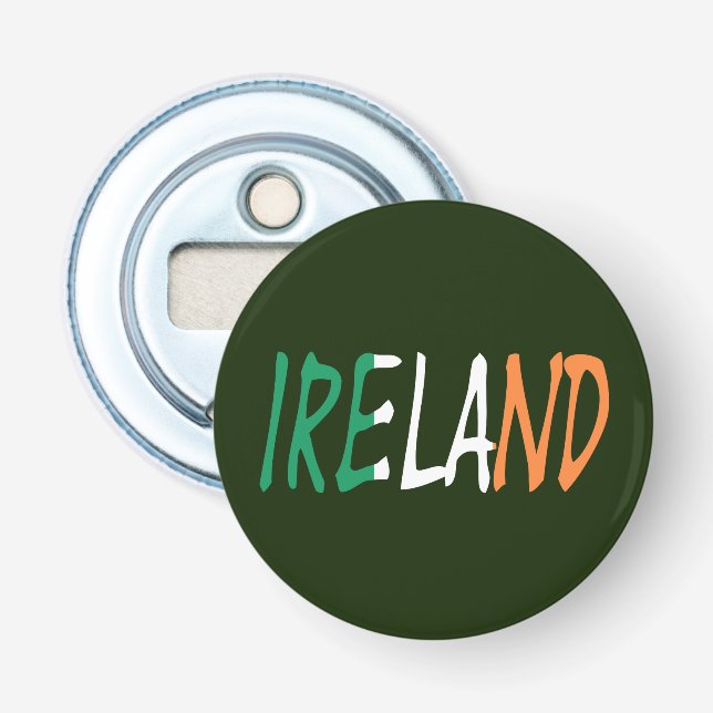 Ireland overlaid on Irish Flag bot Bottle Opener (Front)