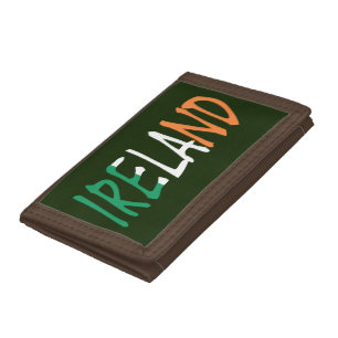Ireland overlaid on Irish Flag wacnt Tri-fold Wallet