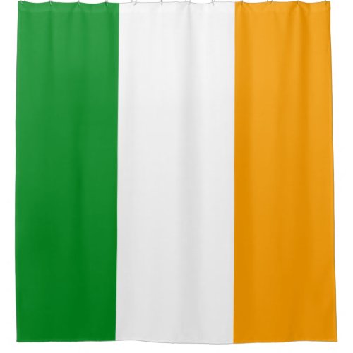 Ireland Patriotic Tricolor Flag Orange White Green Shower Curtain
