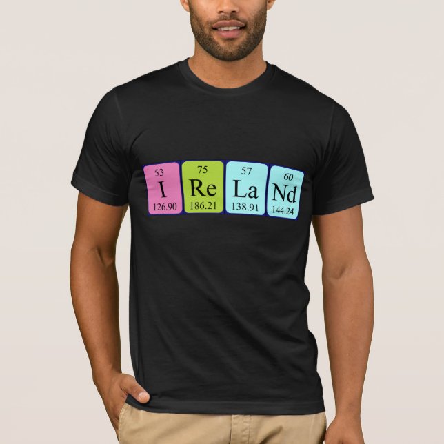 Ireland periodic table name shirt (Front)