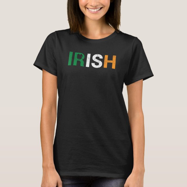 Ireland Pride Funny Shamrock Leprechaun Patriotic  T-Shirt (Front)