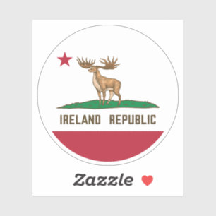 Ireland Republic Irish Elk Flag Giant Deer Sticker