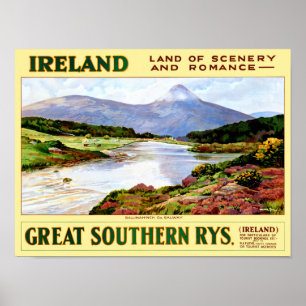 Ireland Restored Vintage Travel Poster