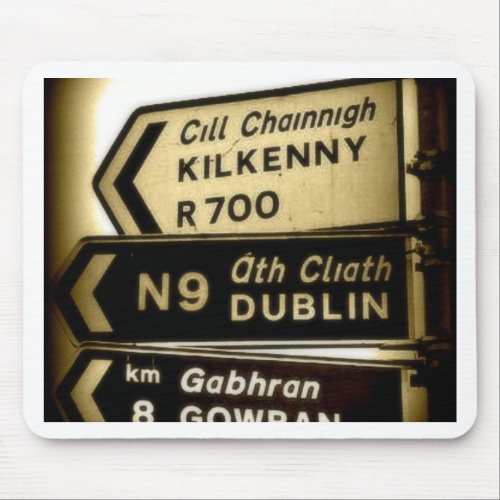 Ireland Roadside Signs Mouse Pad