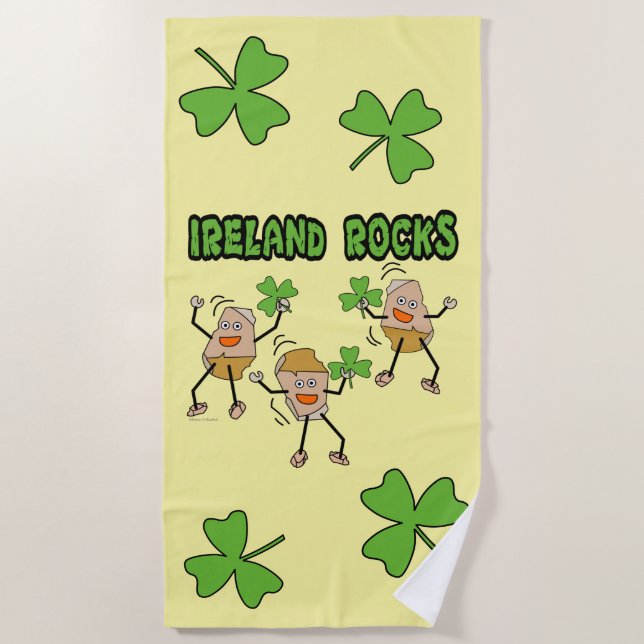 Ireland Rocks Beach Towel (Front)