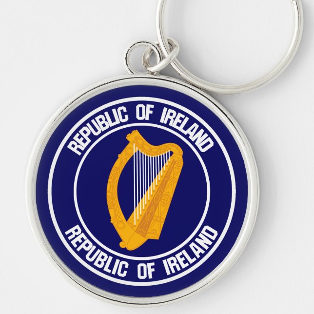 Ireland Round Emblem Keychain (Front)