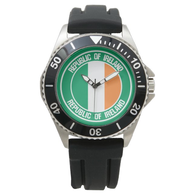 Ireland Round Emblem Watch (Front)
