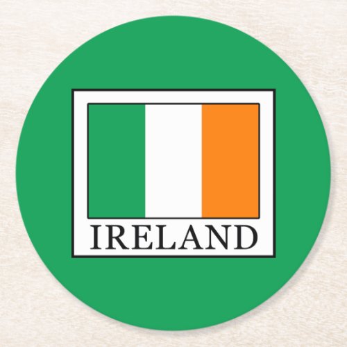 Ireland Round Paper Coaster
