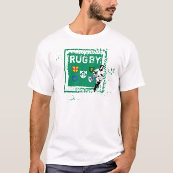 Ireland Rugby Fans T-shirt Pass Ball by pixibition at Zazzle