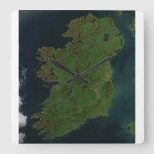 Ireland Satellite Map Clock