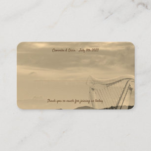 Ireland Scenic Wedding Place Card with Irish Harp