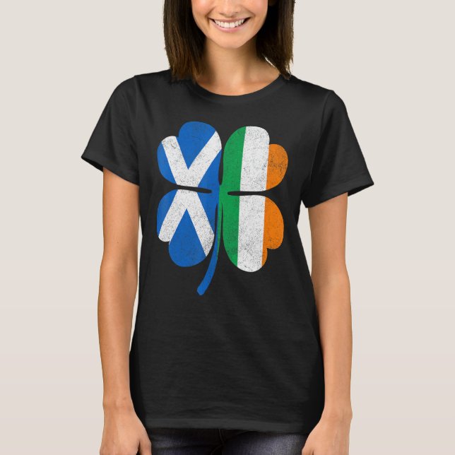Ireland Scotland St Patricks Day    Scottish Irish T-Shirt (Front)