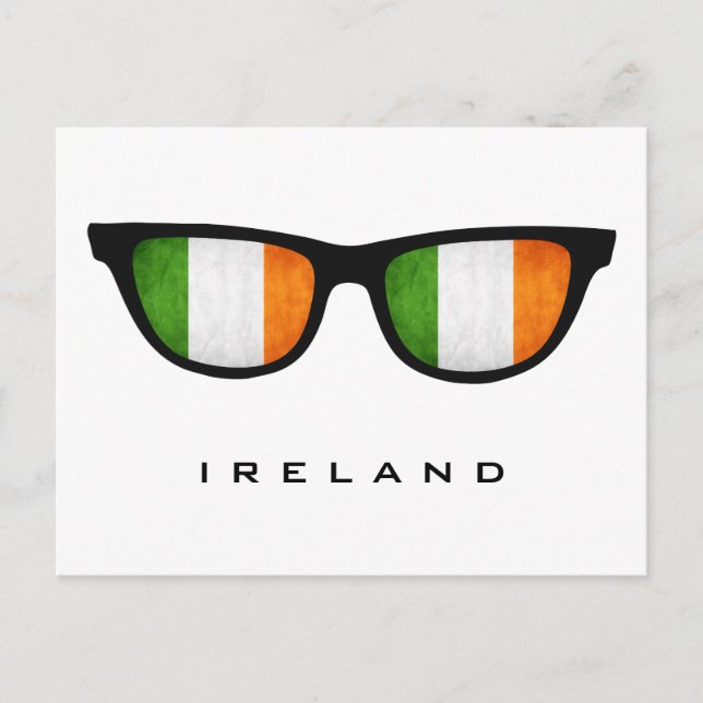 Ireland Shades custom text & color postcard (Front)