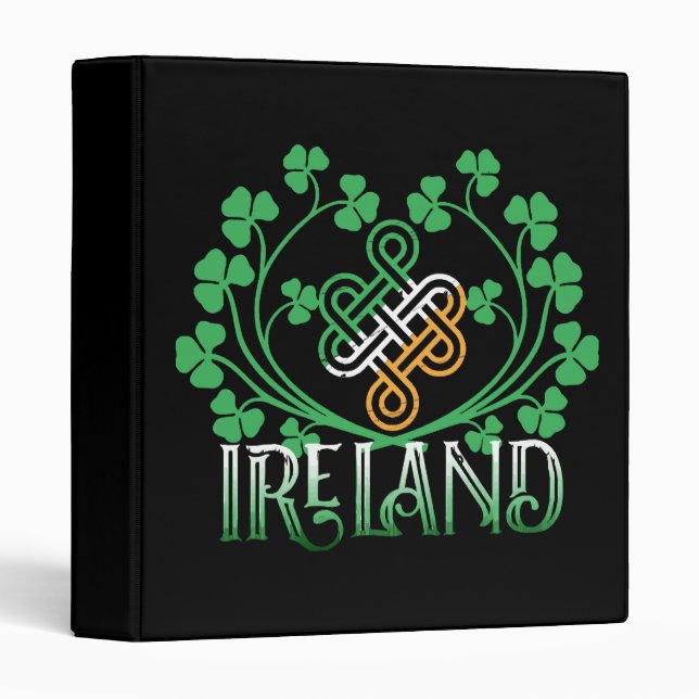 IRELAND SHAMROCK 3 RING BINDER (Front/Spine)