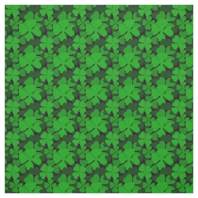 Ireland Shamrock, 4 leaf clover, Irish green Fabric (Swatch)