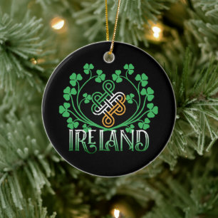 IRELAND SHAMROCK CERAMIC ORNAMENT
