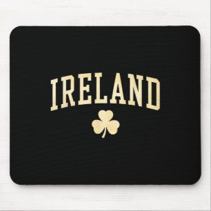 Ireland Shamrock Clover Irish Lucky Green Vintage Mouse Pad