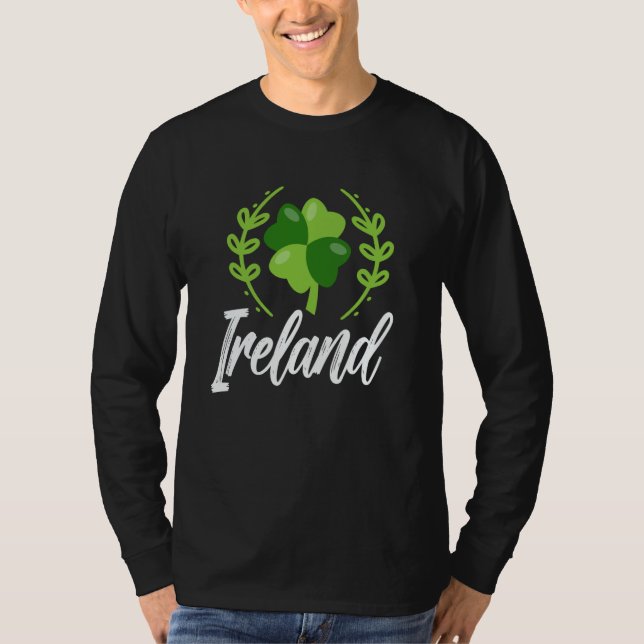 Ireland Shamrock Gaelic Leprechaun Irish St Patric T-Shirt (Front)