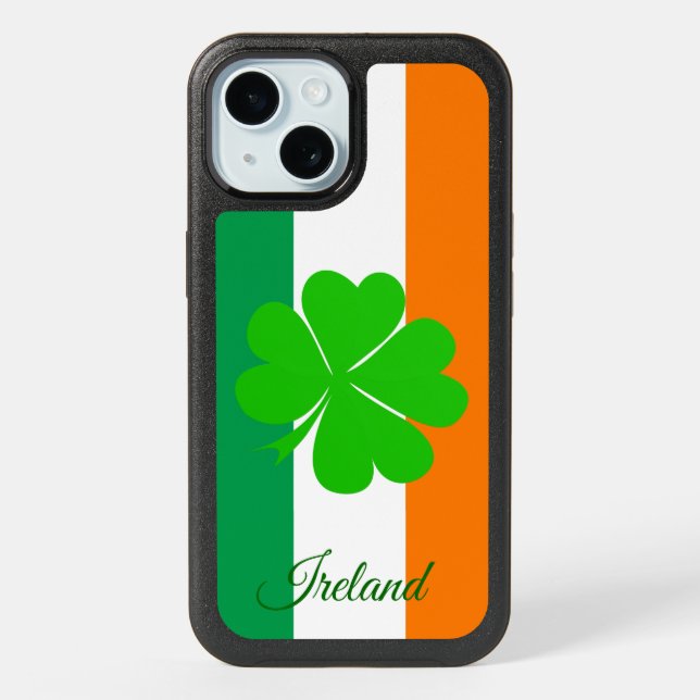 Ireland & Shamrock, Irish Flag fashion /sports iPhone 15 Case (Back)