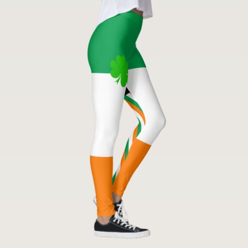 Ireland &amp; Shamrock, Irish Flag fashion / sports Leggings