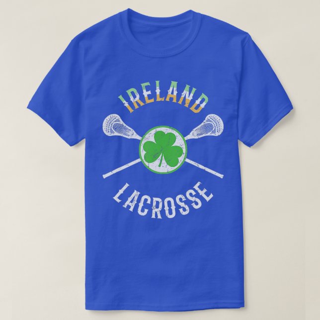 Ireland Shamrock Irish Lacrosse  T-Shirt (Design Front)