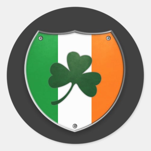 Ireland Shamrock Shield Sticker